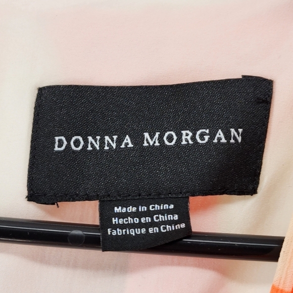 Donna Morgan Women's Retro Cream Coral Paradise Long Sleeve Maxi Dress - 4 - Picture 4 of 8